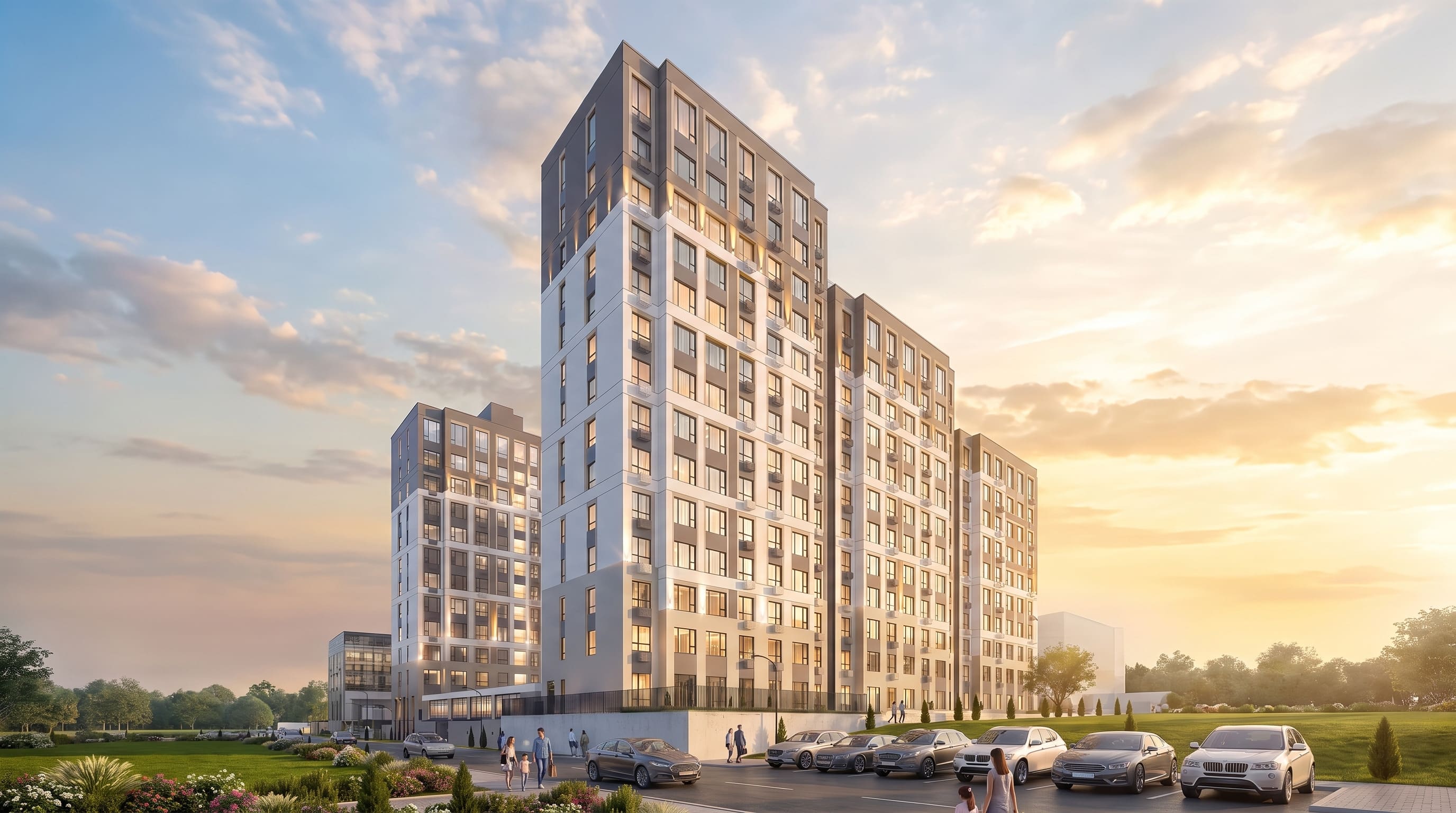 Жилой комплекс Grand Kerege — вид на двор и фасады